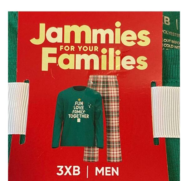 Big & Tall Jammies For Your Families® Pajama Set Christmas‎ Men's 3XB - Picture 3 of 5